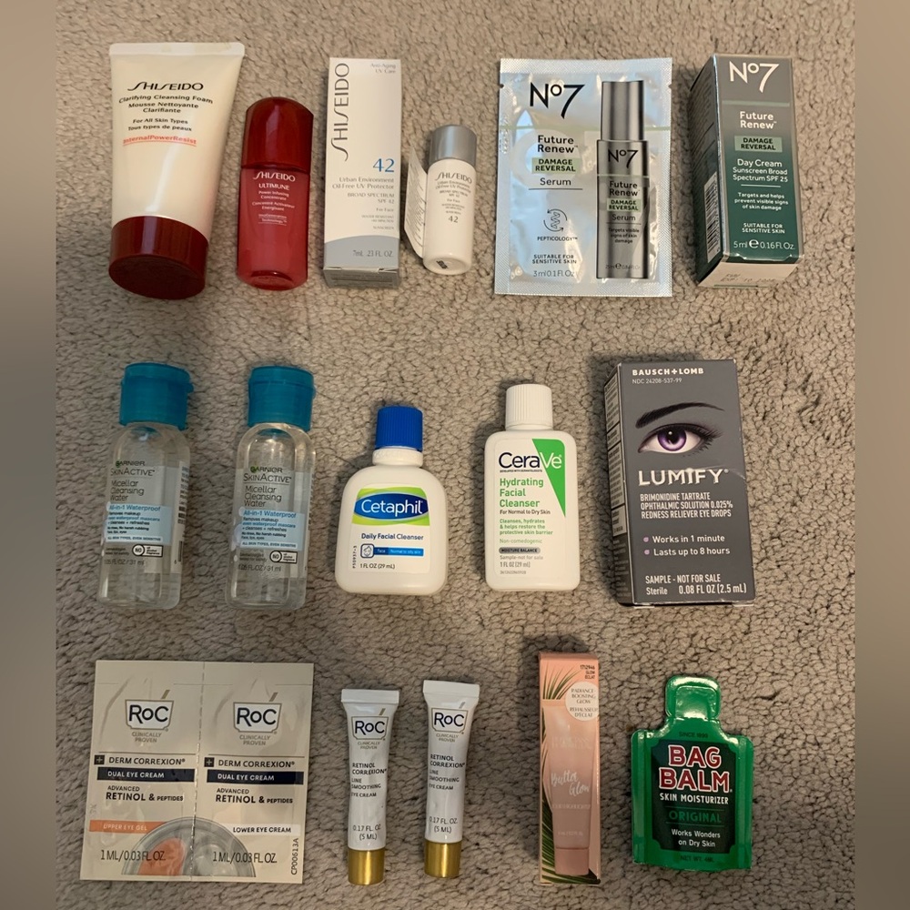 NEW Skincare Bundle - Shiseido, RoC, No7, etc.